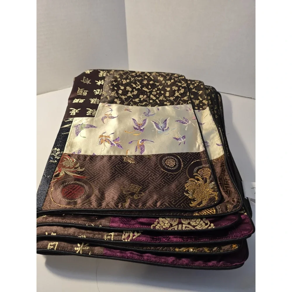 10 Shanghi Placemats Asian Inspired Cloth Pier 1 Size 14x20‎ Elegant /0414